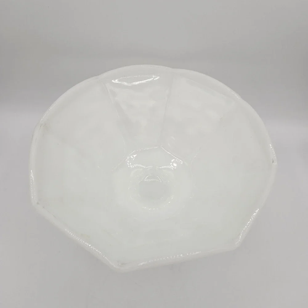 Vintage Indiana‎ Glass Company Milk Glass Pedestal Bowl Grape Vine Collectible